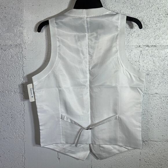 Bar III Men's Slim-Fit White 100% Linen Suit Vest white Small $115 - Picture 6 of 8